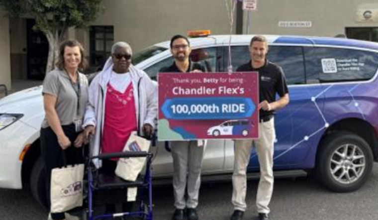 Chandler Flex Celebrates 100,000th Ride Milestone with Special Recognition for Local Senior