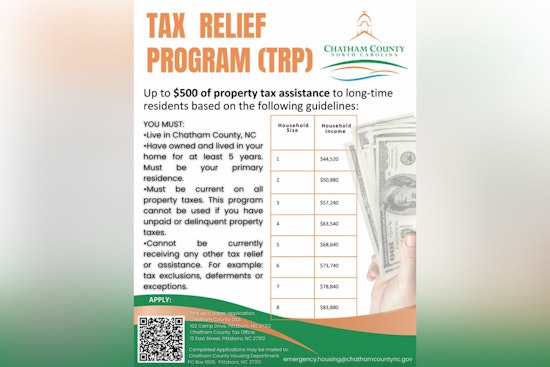 Chatham County Launches Tax Relief Program for Homeowners Amid Rising Property Values
