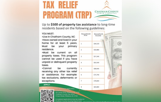 Chatham County Launches Tax Relief Program for Homeowners Amid Rising Property Values