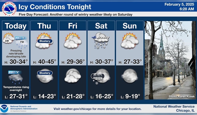 Chicago Braces for a Wintry Mix: Residents Warned of Treacherous Travel as Freezing Rain Looms
