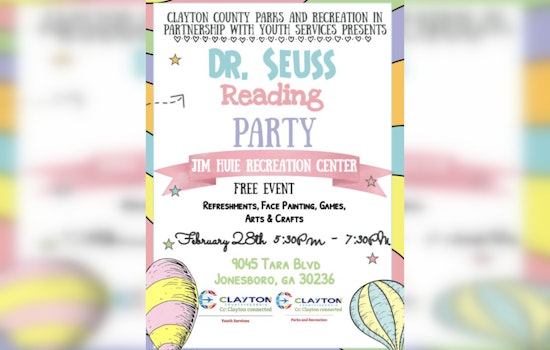 Clayton County Invites Families to a Free Dr. Seuss Reading Party at Jim Huie Recreation Center