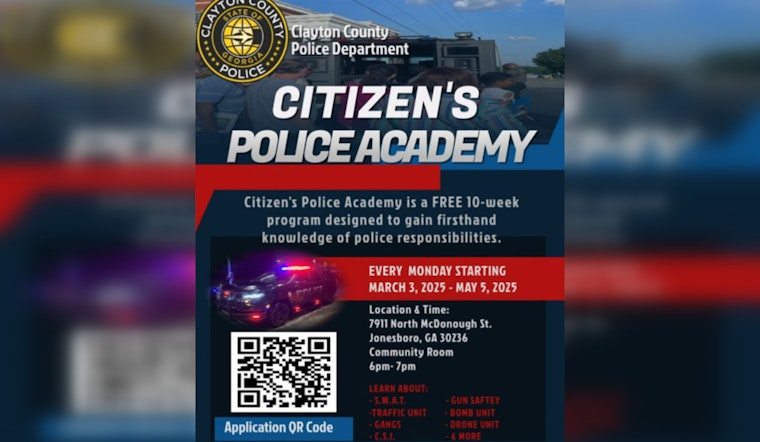 Clayton County Police Department Invites Residents to Free Citizens Police Academy for Inside Look at Law Enforcement