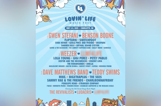 Dave Matthews Band, Gwen Stefani, and Ludacris Headline Charlotte's 2025 Lovin' Life Music Fest