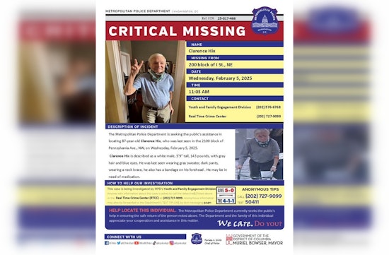DC Police Seek Public Help in Locating Missing 87-Year-Old Man, Clarence Hix
