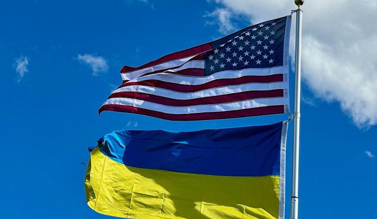 Detroit Demonstrators Rally to Support Ukraine, Demand End to Russian Invasion on Conflict's 3-Year Anniversary
