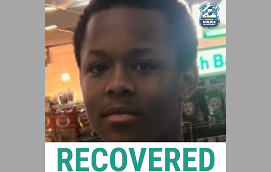 Detroit Police Confirm Safe Recovery of Missing 14-Year-Old Boy