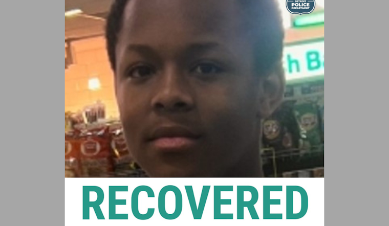 Detroit Police Confirm Safe Recovery of Missing 14-Year-Old Boy