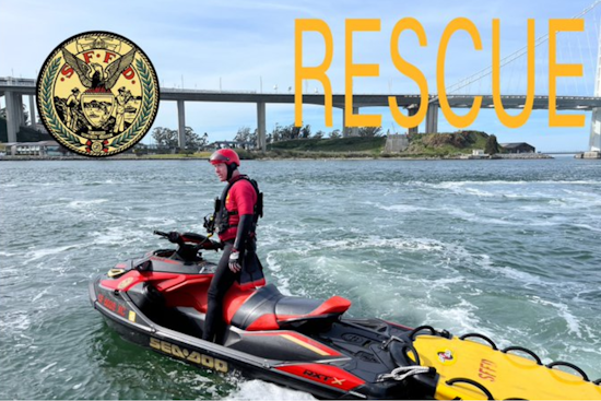 Distressed Swimmers Rescued by Red and White Bay Cruise Off San Francisco's Alcatraz Island
