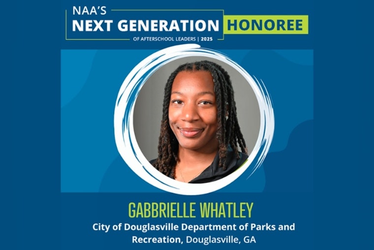 Douglasville's Gabby Whatley Honored by National Afterschool Association as Next Gen Leader and Earns Prestigious CPRP Certification