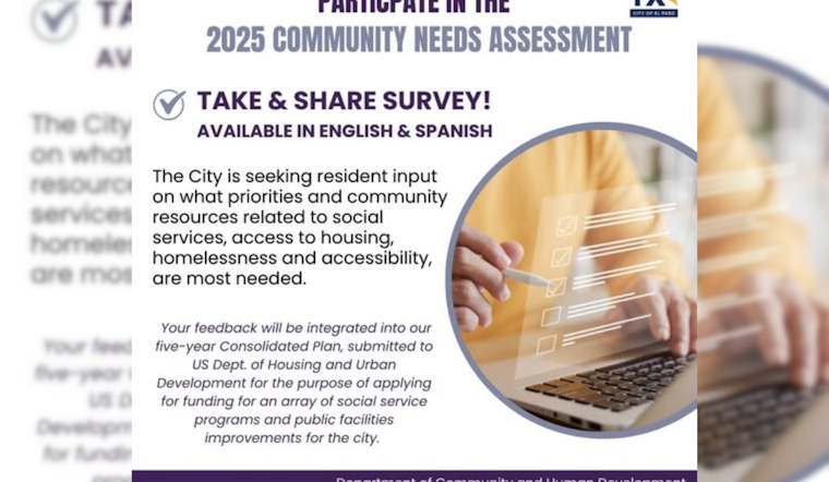 El Paso Invites Residents to Shape City’s Future Through 2025 Community Needs Assessment Survey