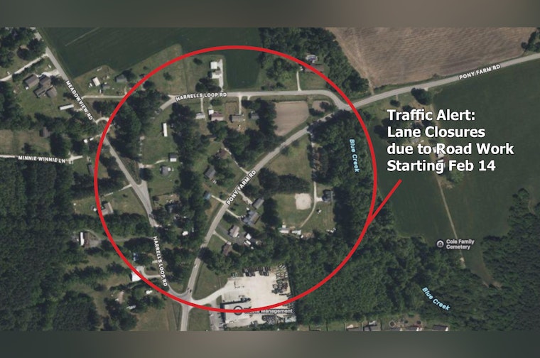 Expect Delays as Lane Closures on Harrel's Loop and Pony Farm Road in Jacksonville Take Place for Road Work