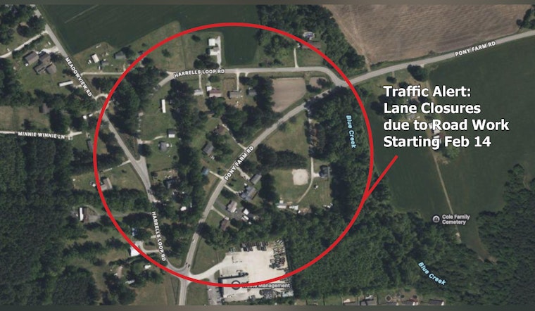 Expect Delays as Lane Closures on Harrel's Loop and Pony Farm Road in Jacksonville Take Place for Road Work