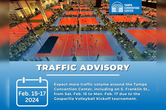 Expect Traffic Delays in Downtown Tampa Due to Gasparilla Volleyball Kickoff and Concerts at Amalie Arena