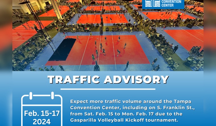 Expect Traffic Delays in Downtown Tampa Due to Gasparilla Volleyball Kickoff and Concerts at Amalie Arena