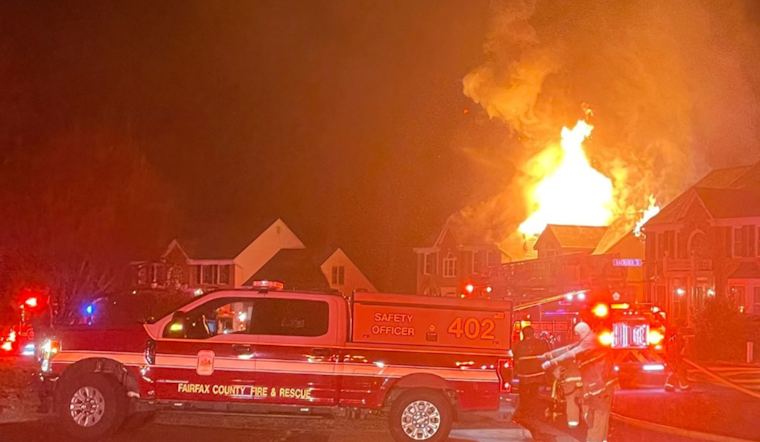 Fairfax County Firefighters Battle Intense Early Morning Blaze in Crosspointe; No Injuries Reported