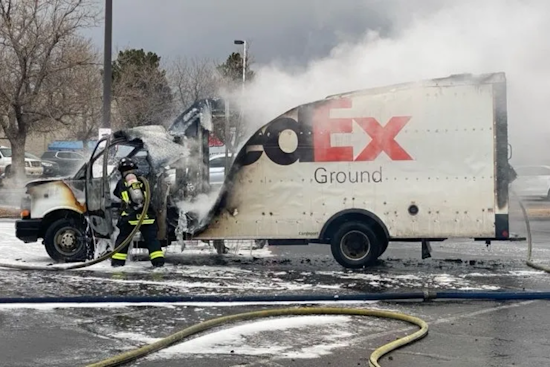 FedEx Ground Truck Catches Fire at Town Center of Aurora Mall, No Injuries Reported