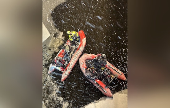 First Responders Unite in Nighttime Rescue from Frigid Charles River Near Mass Ave Bridge