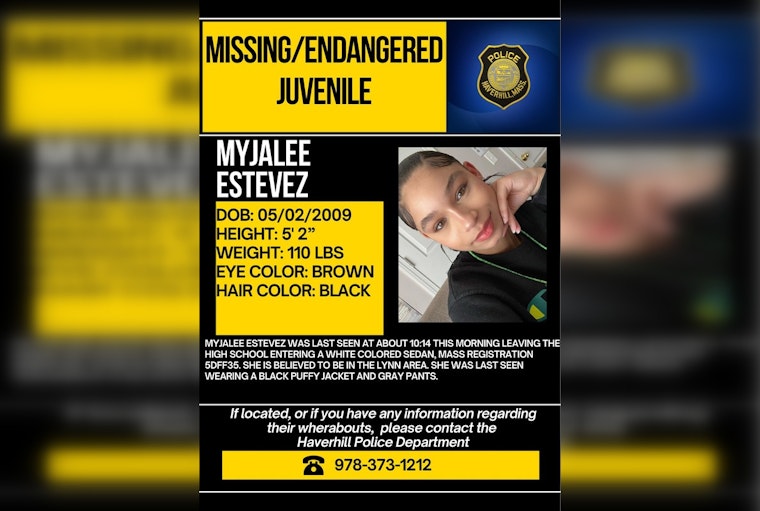 Haverhill Police Seek Public's Help in Locating Missing 15-Year-Old Myjalee Estevez