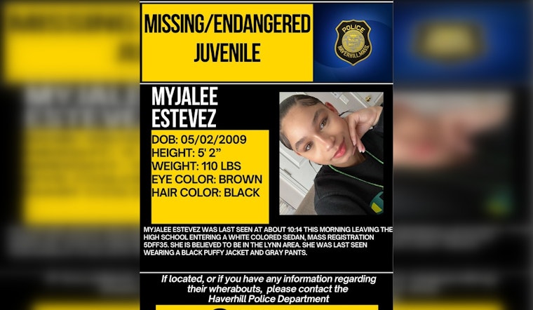 Haverhill Police Seek Public's Help in Locating Missing 15-Year-Old Myjalee Estevez