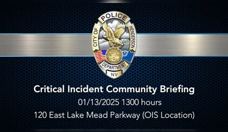 Henderson Police Release Briefing on First Officer-Involved Shooting of 2025, Seek Public's Help