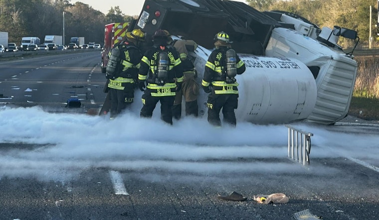 I-95 Reopens After CO2 Leak From Overturned Truck Causes Traffic Chaos Near St. Johns