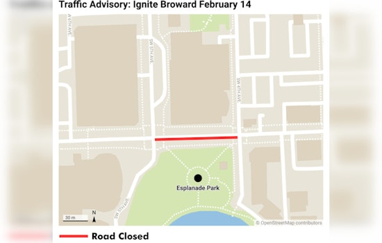 Ignite Broward Event to Spark Street Closures in Fort Lauderdale on Valentine’s Day