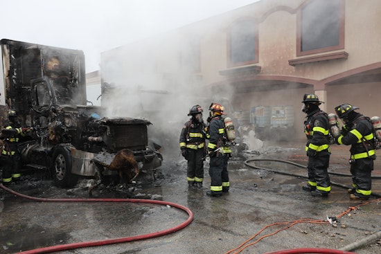 Indianapolis Fire Department Extinguishes Semi Truck Blaze Near I-465, No Injuries Reported