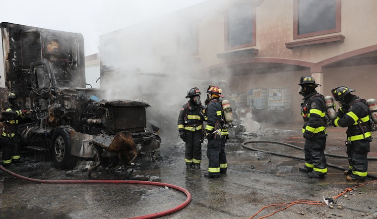 Indianapolis Fire Department Extinguishes Semi Truck Blaze Near I-465, No Injuries Reported