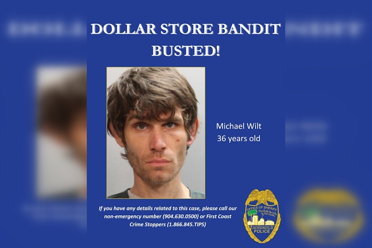 Jacksonville Dollar Store Burglary Spree Halted with Arrest of Suspect Michael Wilt