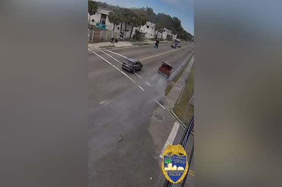 Jacksonville Sheriff's Office Warns of Wet Road Dangers After Pickup Truck Crash in Moncrief Park