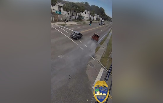 Jacksonville Sheriff's Office Warns of Wet Road Dangers After Pickup Truck Crash in Moncrief Park