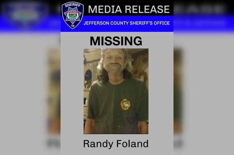 Jefferson County Sheriff Appeals to Public in Search for Missing 68-Year-Old Dandridge Man