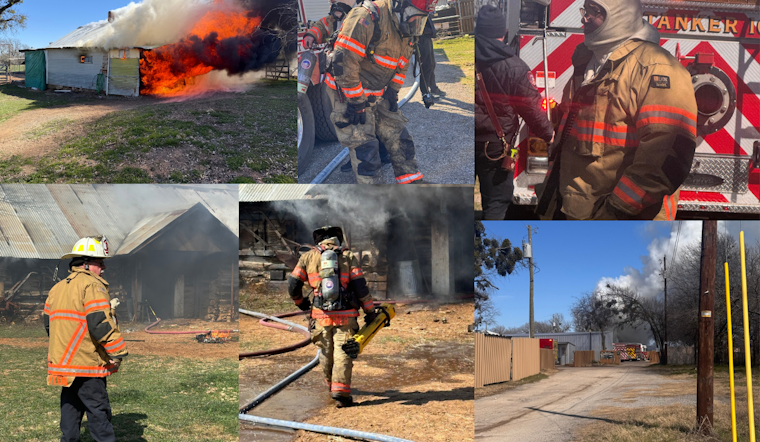 Lake Worth Firefighters and TCESD #1 Heroically Preserve Historic Outbuilding from Blaze