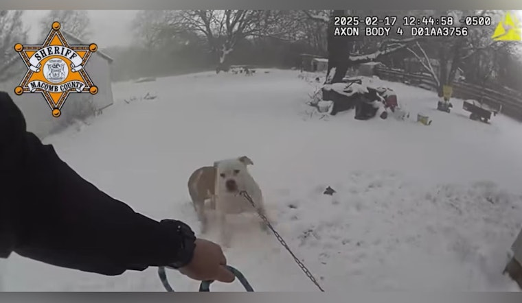 Macomb County Deputy Hailed as Hero for Saving Family Dog from House Fire in Macomb Township