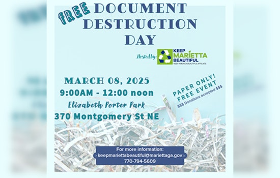 Marietta to Host Free Document Shredding Event for Residents in Environmental Push
