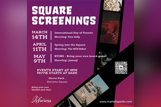 Marietta's Glover Park Invites Community for Themed Outdoor Movie Nights on the Square