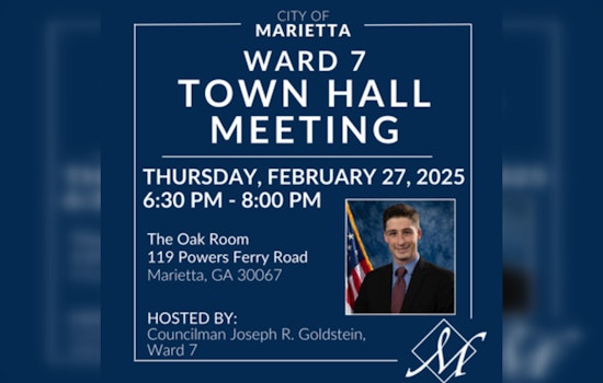 Marietta's Ward 7 Residents Invited to Town Hall Meeting with Councilman Goldstein on February 27