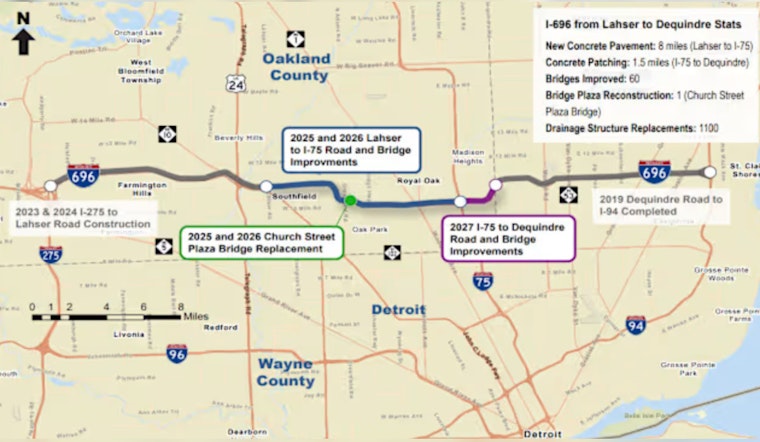 Metro Detroit Gears Up for Major I-696 Construction, MDOT Announces Closures and Community Meeting