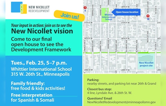Minneapolis Residents Invited to Review and Shape New Nicollet Redesign at Upcoming Open House