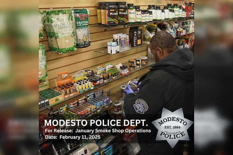 Modesto Police Seize Over 1,500 Pounds of Illicit Substances in Citywide Smoke Shop Crackdown
