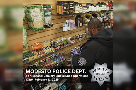 Modesto Police Seize Over 1,500 Pounds of Illicit Substances in Citywide Smoke Shop Crackdown