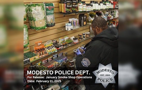 Modesto Police Seize Over 1,500 Pounds of Illicit Substances in Citywide Smoke Shop Crackdown