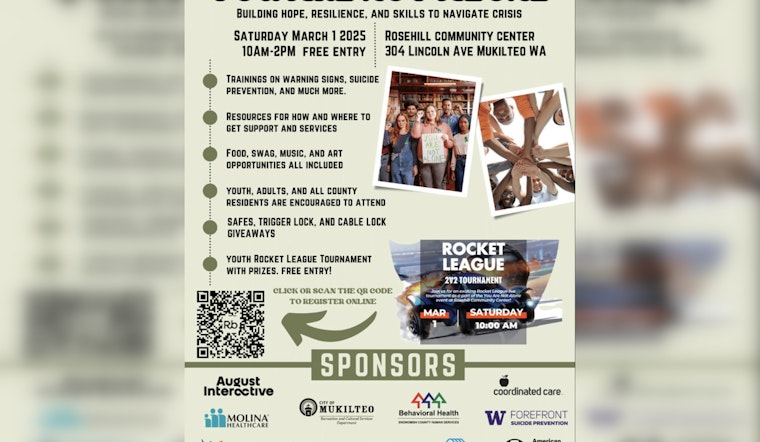 Mukilteo Hosts "You Are Not Alone" Youth Suicide Prevention Event Amid Rising Concern in Snohomish County
