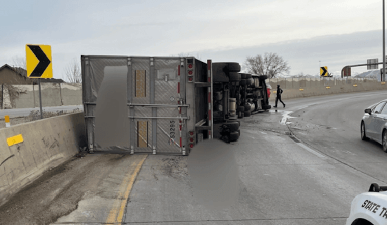 Murray Traffic Alert: Semi-truck Rollover Shuts Down I-215 Ramp to I-15 Southbound, Causes Delays