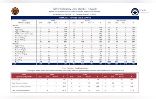New Orleans Sees Drastic Decline in Gun-Related Arrests and Seizures, NOPD Reports