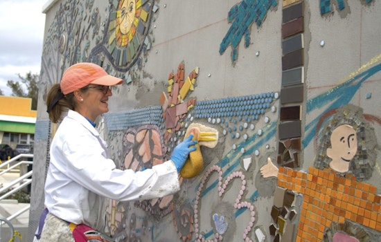 New York Artist Cristina Salas Creates Mosaic Masterpiece in Mercado's Community Space