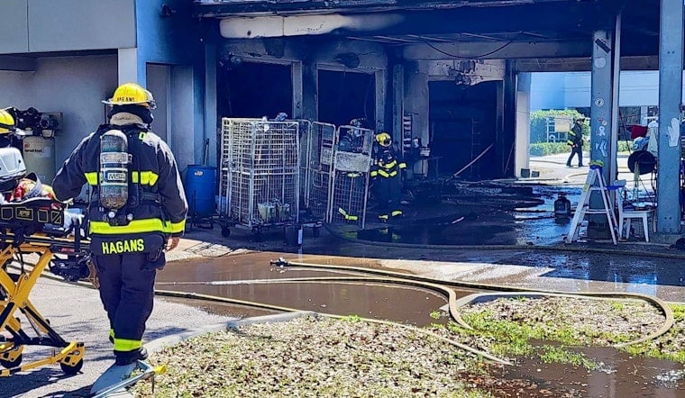 No Injuries Reported as Accidental Fire Ravages Line-X Commercial Site in Fort Pierce