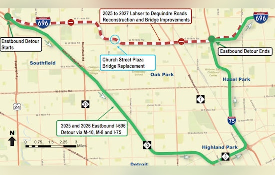 Oakland County Drivers Alert, Two-Year I-696 Overhaul Prompts Major Closures and Detours in Metro Detroit