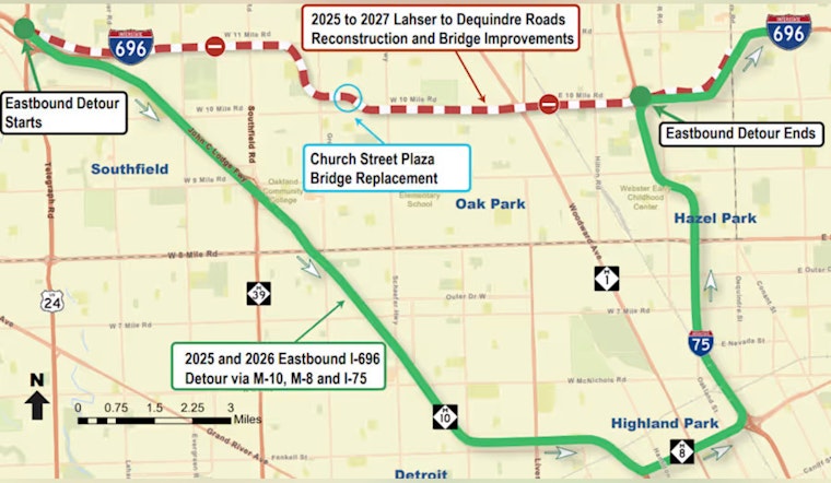 Oakland County Drivers Alert, Two-Year I-696 Overhaul Prompts Major Closures and Detours in Metro Detroit