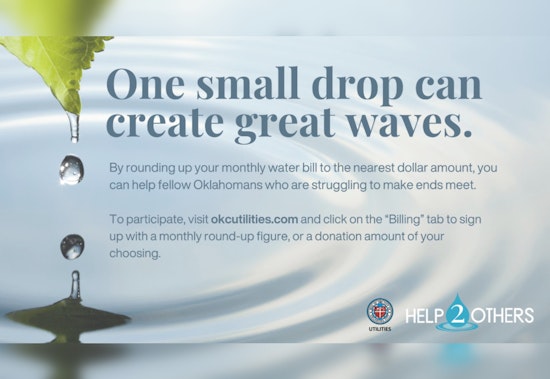 Oklahoma City Residents Encouraged to "Round Up" Water Bills for Neighborly Aid through H2O Program